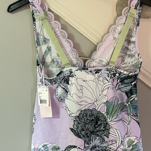 NWT Linea Donatella Purple Palm Garden Cami - Picture 3 of 6